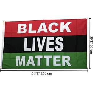 Paquete de 2 Banderas Black Lives Matter, Bandera BLM, Bandera Grande de 3x5 Pies para Protesta y Paz con Cabecera de Lona y 2 Ojales para el Hogar - Product Image 4
