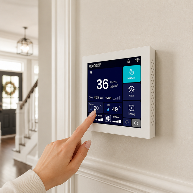Tuya Smart WiFi Ventilation Fan Controller ERV HRV Fan Speed Controlle CO2 Version