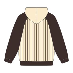 Iota Phi Theta Corps Neutre Marron Raglan Pinstripes Pull À Capuche Grec Fraternité Vêtements Personnalisé Divine Nine HBCU Vêtements - Product Image 3
