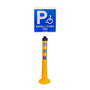 Panneau de signalisation routière rectangulaire réfléchissant double face pour parking handicapés, en plastique, pour la sécurité routière - Product Image 4