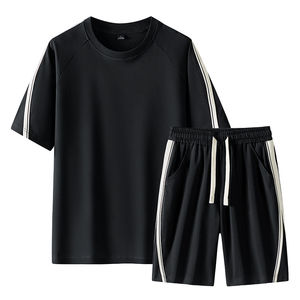 Ropa deportiva informal de verano para hombre, conjunto deportivo de 2 piezas, conjunto deportivo de moda para hombre, ropa deportiva de algodón ligera - Product Image 1