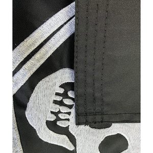 Paquete de 2 Banderas de Barco Pirata de 12x18 Pulgadas Hechas en EE. UU., Banderas de Yate Pirata con Bordado Jolly Roger y 2 Anillas de Latón, Resistentes - Product Image 3
