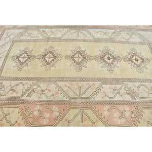 6.4x10.4 ft Rug, Vintage Turkish Large Rug, <b>Yellow</b> <b>Wool</b> Rug - Product Image 5