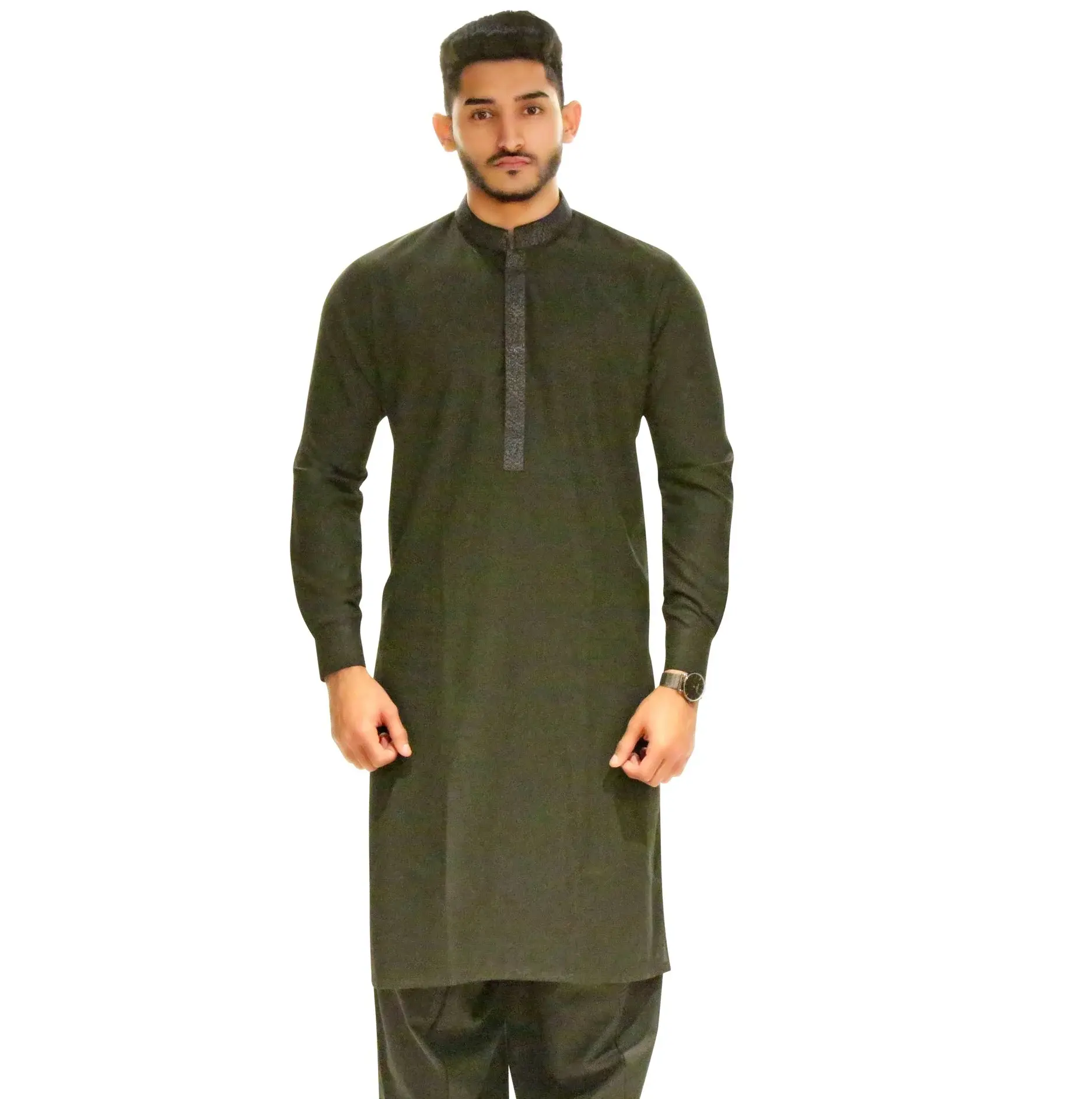 Transpirable Top Venta de calidad superior último estilo Shalwar Kameez para hombres s venta al por mayor tamaño de Color personalizado