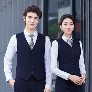 Uniforme d'hôtel <span class=keywords><strong>de</strong></span> haute qualité pour employés d'hôtel étoilés, personnalisé pour le personnel d'entretien ménager, la réception, le portier, veste en tricot, gilet d'uniforme d'hôtel - Product Image 3