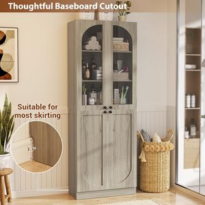 Aparador de Madera, Mueble Auxiliar Blanco con Patas Doradas, Aparador para Pasillo, Entrada, Mueble para el Hogar DR547 - Product Image 3