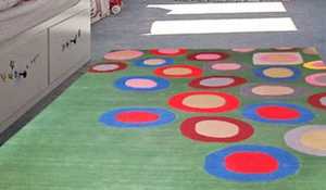 Cercle rond en laine touffetée en soie brodée à la main de haute qualité pour salon chambre chambre d'enfants - Product Image 2