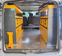 Système d'étagères compact pour fourgonnette à usage industriel DETAY OEM, 10 tiroirs verrouillables, roulettes, structure démontable facilement assemblable