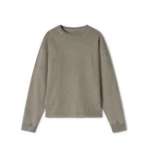 Sweat-shirt à col rond personnalisé 100% coton Sweat-shirt à col rond surdimensionné en molleton français Sweat-shirt uni Streetwear Sweat-shirt à col rond de luxe - Product Image 1