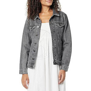 Vestes en jean tricotées pour femmes, faible MOQ, respirantes, design personnalisé, 100% coton - Product Image 1