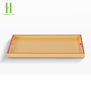 BEST SELLER Plateau de service rectangulaire de luxe en laque, de haute qualité, écologique, artisanal, pour restaurant et hôtel, fabriqué au Vietnam - Product Image 4
