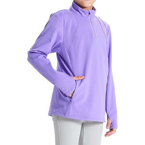 Ropa informal de alta calidad para niña, cuello alto con cremallera de cuarto, sudadera con cremallera frontal corta para niñas para la temporada de invierno, sudaderas con capucha para mujer - Product Image 5