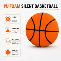 Ballon de basket Elite taille 7, 29,5 pouces, revêtement PU, poids 340g, toucher doux, faible bruit, ballon d'entraînement intérieur