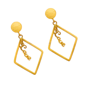 Boucles d'oreilles pendantes en argent sterling 925 véritable, plaqué or tribal, boucles d'oreilles pendantes tendance pour mariage, cadeau pour femme - Product Image 6