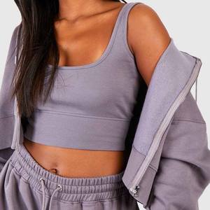 Chándal ligero personalizado de 3 piezas con capucha para mujer, ropa de calle de invierno de alta calidad, estilo único, chándal de tela impresionante - Product Image 4