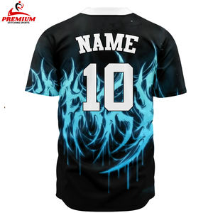 Impresión personalizada 100% Poliéster Ropa deportiva Colores contrastantes Venta al por mayor Ropa de béisbol en blanco Unisex Jersey de béisbol de secado rápido - Product Image 6
