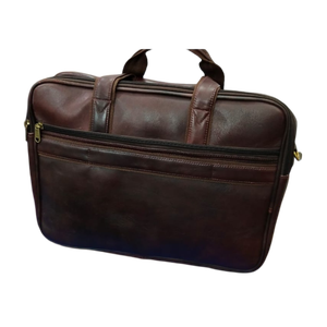 Sac à main de haute qualité en cuir véritable marron personnalisé sac à bandoulière pour ordinateur portable fait à la main unisexe usage officiel - Product Image 3