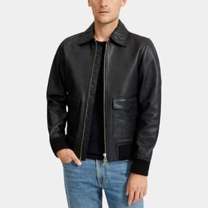 Blouson en cuir noir Gabriel - Product Image 1
