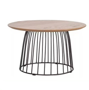 Table d'appoint arrondie à tambour Canapé de couleur noire Table d'angle décorative Prix d'exportation Meubles Design classique - Product Image 3