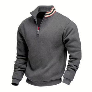Nueva Sudadera con Cuello Alto y Cremallera para Hombre, de Algodón de Alta Calidad, Sudadera con Capucha y Cuello de Cremallera 1/4 - Product Image 1