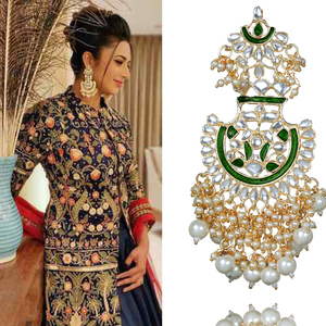 Pendientes Largos Étnicos Chapados en Oro de Lujo con Adornos de Cuentas y Base Duradera para Bodas y Fiestas - Product Image 1