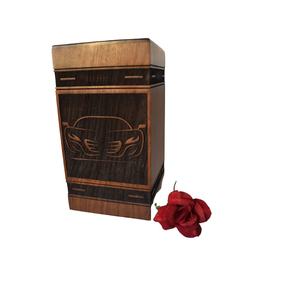 Boîte de voiture URN Muscle Crémation pour amoureux Funérailles en bois avec gravure Pour collectionneurs de voitures - Product Image 3