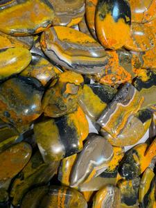 Taille libre Bumble Bee Jasper Cabochon Pierres Précieuses Naturelles Lâche Ovale Coupe De L'Inde 8mm De Hauteur - Product Image 4