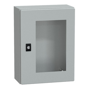Set di pannelli Schneider Electric NSYCRN43150T con porta CRN IP66 IK08 RAL7035 H400xW300xD150 per quadri elettrici e strumentazione - Product Image 1