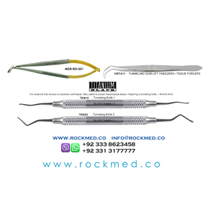 Vista Manual Instrumentos de implantología dental Fórceps de injerto de túnel para uso quirúrgico - Product Image 5