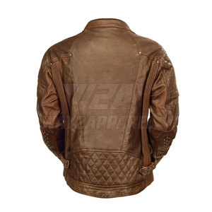 Chaqueta de cuero para carreras de motos con costuras superiores, chaquetas de cuero para moto y la mejor calidad - Product Image 2