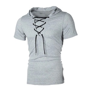 2024 Men T Shirt Summer Personality Hooded Tees Short Sleeve T-Shirt Fit Sportwear Clothing Men's <b>Tshirt</b> - Product Image 6