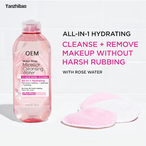 OEM <span class=keywords><strong>Eau</strong></span> <span class=keywords><strong>micellaire</strong></span> vegan Démaquillant doux et hydratant à la rose et à la glycérine pour tous les types de <span class=keywords><strong>peau</strong></span>, utilisation sur le visage - Product Image 3