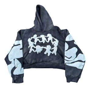 <b>Black</b> Pullover Hell Star Cotton <b>Hoodie</b> Sweatshirt <b>Hoodie</b> Hip Hop 3d Puff Printing Custom Full Face <b>Zip</b> up Streetwear <b>Hoodie</b> - Product Image 5