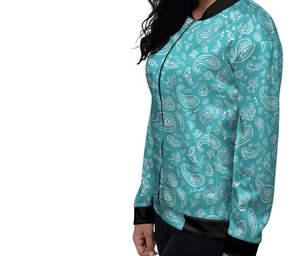 Custom <b>Womens</b> Lightweight Satin <b>Varsity</b> <b>Jacket</b> Nylon Lining Breathable with Chenille Patch & Logo - Product Image 6