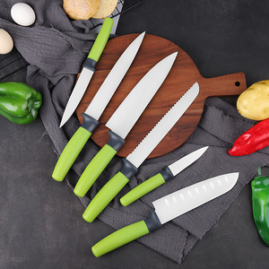 Venta al por mayor personalizado de calidad superior OEM ODM servicio de cocina Mango Verde cuchillo de cocina profesional de acero inoxidable cuchillo de Chef - Product Image 6