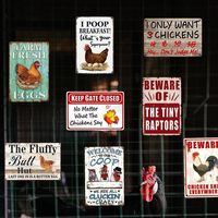 Panneau en métal de poulailler amusant, décoration extérieure de poulailler, panneau en aluminium personnalisé pour les fermes de poulet,