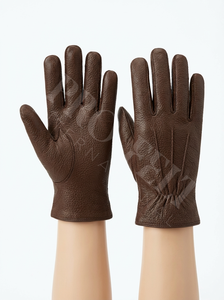 Guantes de invierno de cuero con textura natural para protección de manos, guantes cálidos y suaves para uso en exteriores con clima frío - Product Image 3