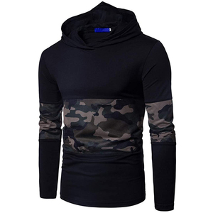Sudadera con capucha estilo camuflaje para hombre, Sudadera con capucha de lana con hombros caídos de manga larga de gran tamaño, sudadera con capucha de moda con bolsillo - Product Image 3
