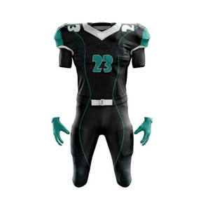 <b>Men</b> Breathable American Football Uniform New Custom Design <b>White</b> Purple Football Jersey And <b>Shorts</b> Set - Product Image 1