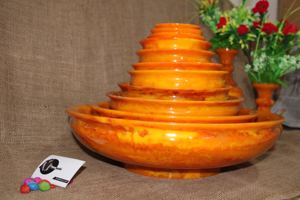 Tradnary-cuenco de resina prémium para servir comida, diseño brillante, Color amarillo, forma redonda, Mini tazón de diseñador - Product Image 6