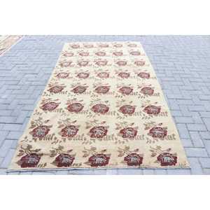 Tapis turc vintage, tapis de 5,1 x 8,9 pieds, grand tapis marocain rouge - Product Image 1