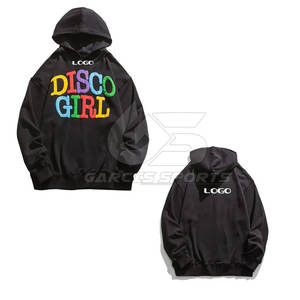 Sudadera con capucha con estampado de algodón mezclado para hombre a la moda con ilustraciones elevadas en 3D y capucha con cordón ajustable - Product Image 6