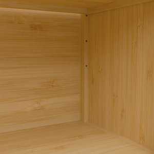 Modern Bamboo <b>Freestanding</b> <b>Bathroom</b> Cabinet Wood Adjustable <b>Shelf</b> for Home or Hotel Living Room Use - Product Image 5