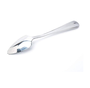 Excellent miroir argent cuillère en acier inoxydable couverts pamplemousse cuillère couverts demi dentelé agrumes pamplemousse cuillères - Product Image 3