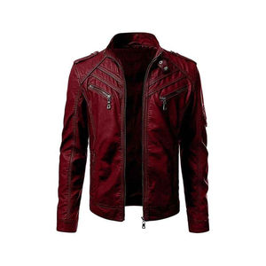 Veste en cuir d'hiver de qualité supérieure pour hommes, offre spéciale, avec col montant et décoration de poche populaire, style High Street - Product Image 3