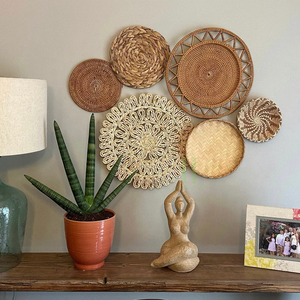 HNH Craft Wall Hanging Decor for Living Room Eco Friendly Wall Basket Neutral Color Wall Basket From Vietnam Factory - Product Image 4