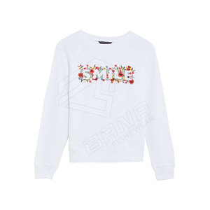 Jersey de algodón de gran tamaño y tela cálida para mujer, sudadera de gran tamaño, sudaderas de cuello redondo con peso personalizado - Product Image 2