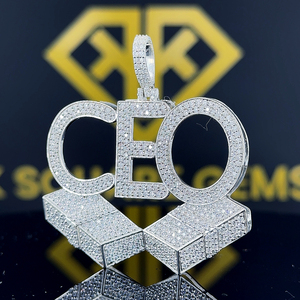 ชุดเครื่องประดับเพชรแนวฮิปฮอปยอดนิยมมีเอกลักษณ์14 KT เครื่องประดับเพชรที่ปลูกในห้องปฏิบัติการทองคำเครื่องประดับตามสั่ง - Product Image 1