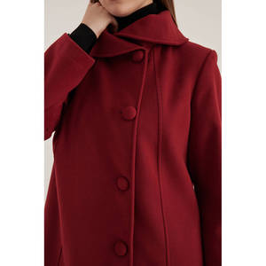 Robe asymétrique tissée bordeaux - Product Image 6