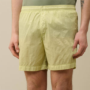 <b>Men</b> High Street Solid Eco-Friendly Light <b>Yellow</b> Polyester Summer <b>Shorts</b> with Elastic Waist and Side Pockets for Casual Wear - Product Image 3